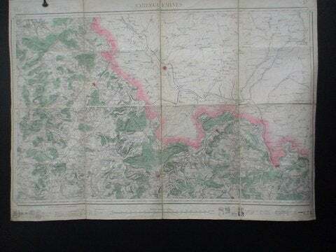 Very old map sarreguemines - of,