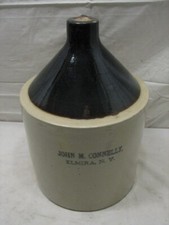 Antique Stoneware Jug Signed