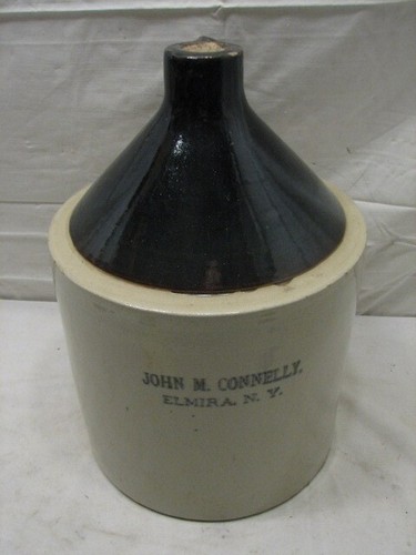 Antique stoneware jug - stoneware, signed