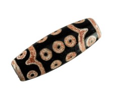 Dzi  à  21 yeux - Talisman Perle tibétaine sacrée - 5 cm - Rare # 2172  off240