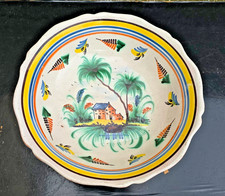 GRAND SALADIER OU JATTE FAIENCE NEVERS DECOR MAISON EP.XIXEME D.31CM.