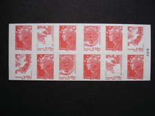 carnet 12 timbres autocollants   Marianne