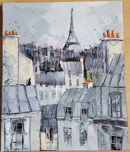 Huile sur toile - huile,