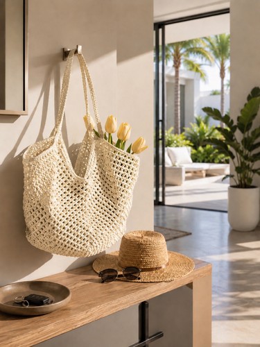 Sac plage paille - plage, en