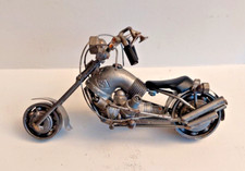 MOTO Maquette Miniature Harley Davidson - Métal Acier Récup Soudures Artisanales
