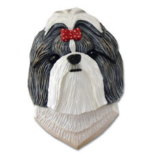 Figurine Plaque Tête Shih Tzu