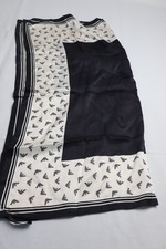 Emporio Armani 100% Soie Écharpe Foulard Fabriqué En Italie Vintage