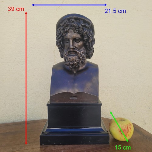 Esculape buste bronze - esculape,,