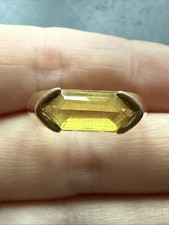 Ancienne Bague En Argent Massif 925 Jonc Alliance Anneaux Créateur jaune 
