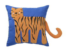 Coussin IKEA NATTHAGER, bleu-tigre, 50x50 cm, décoration 19"x19" NEUF