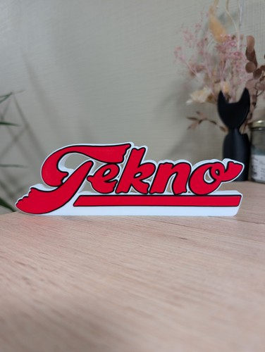 Logo tekno plaque deco - plaque, 3d