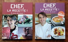 Lot 2 Livres Cyril Lignac, Chef, La Recette ! A Vous De Jouer ! Tome 1 et 2