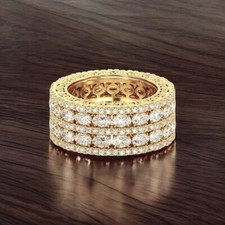Bracelet ovale en or jaune 7 ct 14 carats créé par Eternity Lab Diamond Engan...