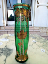 GRAND VASE CRISTAL VERT SAPIN