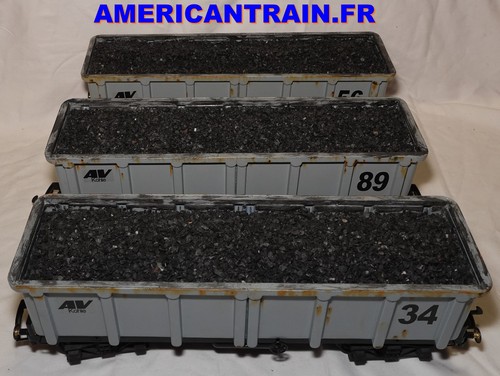 Set trois wagons charbon - de, de