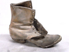 ANCIEN BRODEQUIN CHAUSSURE CLOUTE POILU TRANCHÉE BOTTINE CUIR MILITAIRE WW1 WW2