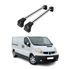 Barres de toit transversales pour Renault Trafic 2001-2014 Aluminium Gris