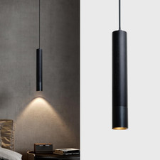 Suspension Noire 1 Ampoule, Suspension Industrielle Tige Métal, Lampe Suspension