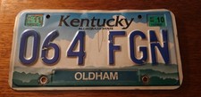 plaque immatriculation américaine Kentucky Usa american license plate