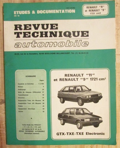 Revue technique automobile - technique,