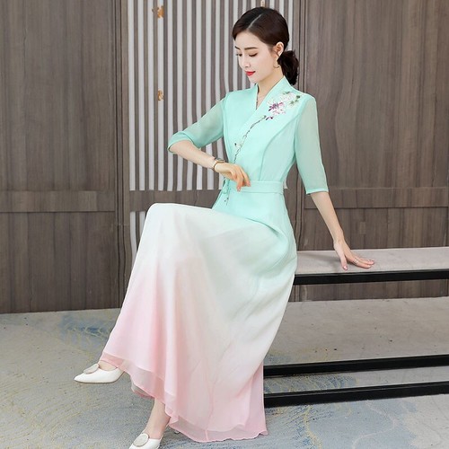 Femme chinois robe longue - chinois,