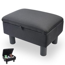 Pouf en lin avec espace de