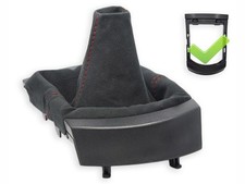 POUR SEAT IBIZA 6L 2002-08 SOUFFLET LEVIER DE VITESSE ALCANTARA FIL ROUGE CADRE