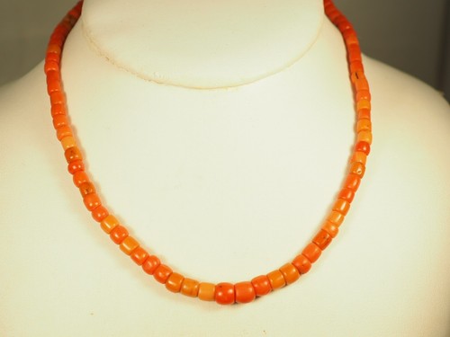 Collier ancien corail naturel - collier,