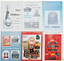 6 CATALOGUES de VENTES aux enchères TSF TELEPHONE SCIENCE a CHARTRES 1995-1998