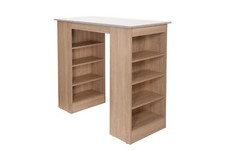 Table De Bar Table Haute Table De Cuisine Chêne Scié Blanc Merle Respekta