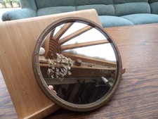 ANCIEN PLATEAU MIROIR ROND EN LAITON