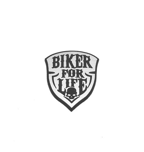 Biker for life badge - for,