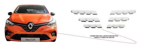 Chrome front grill cover - front,