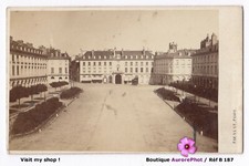 PAU, LA PLACE GRAMONT circa 1870, PYRÉNÉES-ATLANTIQUES, CDV PACAULT à PAU  -B187