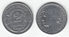 (FR1) 2 FRANCS  MORLON ALUMINIUM  1945C  TTB   2F057 2F057