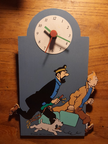 Hergé tintin rare horloge - tintin,