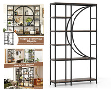 Bibliothèque Style Industrielle Meuble Rangement De Compartiments Ouvert Étagère