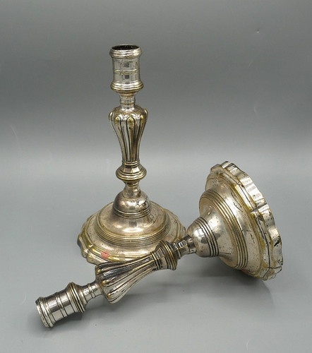 Paire bougeoirs bronze - paire,