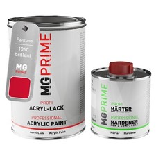 Pantone 186C Red brillant peinture acrylique 1,5L durcisseur y.c.