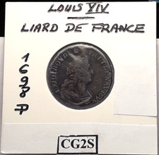 Louis XIV Liard de France 1698 P
