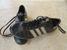 Chaussures de foot ADIDAS vintage BRASIL 1980 cuir made in France boot 42 UK 8
