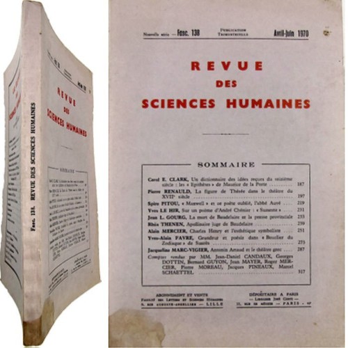 Revue des sciences humaines