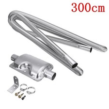 2x 300cm Tuyau d'échappement Tuyau d'échappement φ25mm Silencieux Air Diesel Stationnement Chauffage