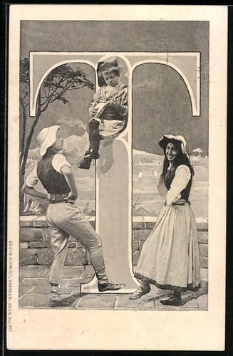 Carte postale lettre - , jeune