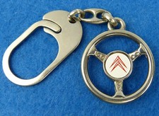 Porte-clés, Key ring - CITROËN - Logo Chevrons dans volant miniature -