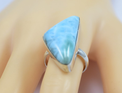 Bague larimar dominicaine bleu - dominicaine,