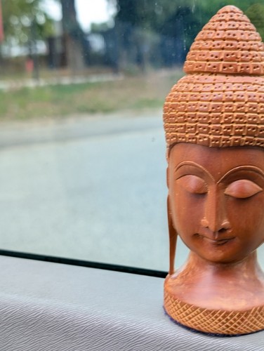 Statue tête bouddha en - de,