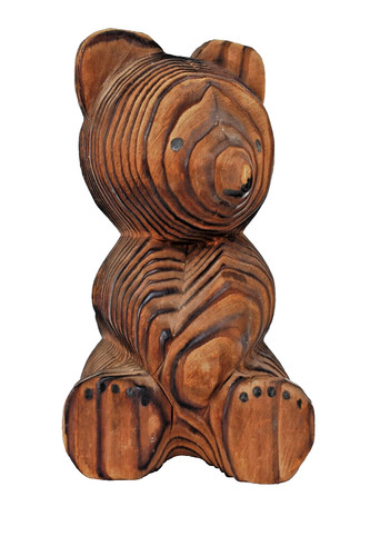 Figurine ours cub bois - figurine, d'ours