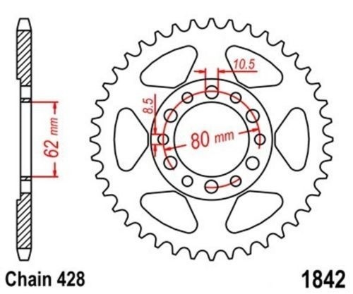 Roue chaîne dents pour - 52,