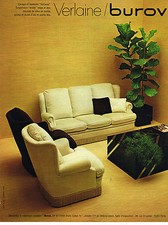 PUBLICITE  1973   BUROV   meubles fauteuils VERLAINE